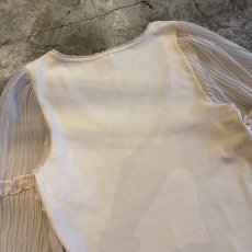 画像10: SHEER DESIGN VOLUME SLEEVE L/S TOPS / Ladies M (10)