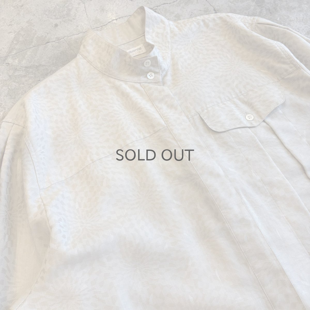 画像3: ALL OVER PATTERN DESIGN L/S STAND SHIRT / Ladies L (3)