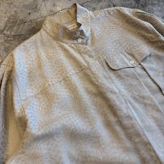 画像3: ALL OVER PATTERN DESIGN L/S STAND SHIRT / Ladies L (3)