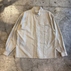 画像1: ALL OVER PATTERN DESIGN L/S STAND SHIRT / Ladies L (1)