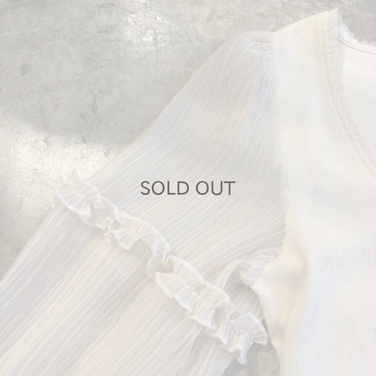 画像8: SHEER DESIGN VOLUME SLEEVE L/S TOPS / Ladies M (8)