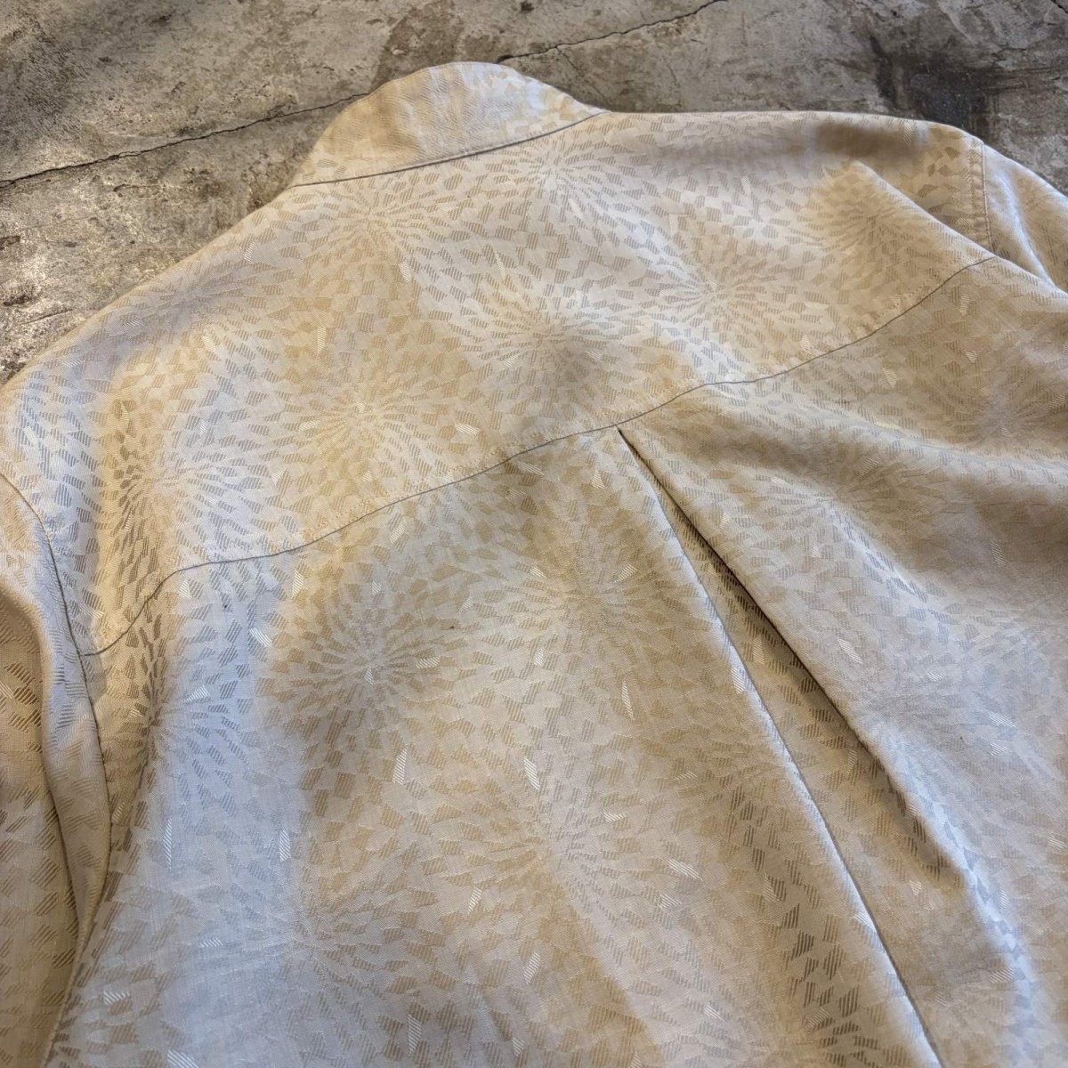 画像10: ALL OVER PATTERN DESIGN L/S STAND SHIRT / Ladies L (10)