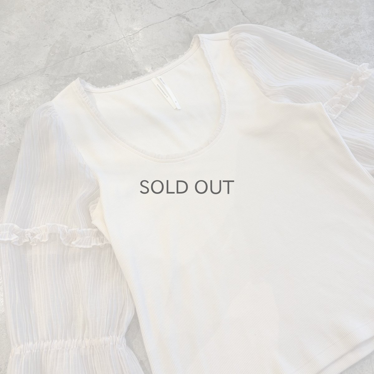 画像3: SHEER DESIGN VOLUME SLEEVE L/S TOPS / Ladies M (3)