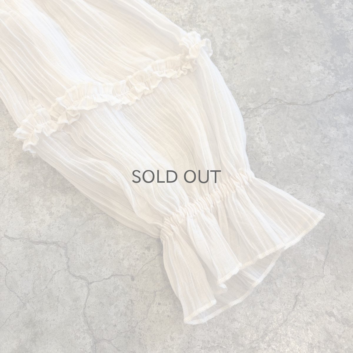 画像5: SHEER DESIGN VOLUME SLEEVE L/S TOPS / Ladies M (5)
