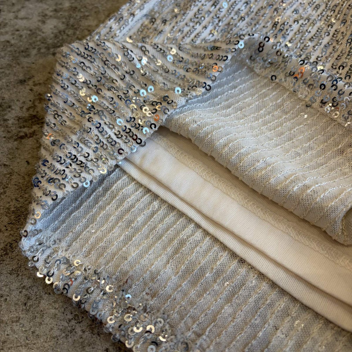 画像6: SEQUINS SILVER GLITTER DESIGN PANTS / W29~W42 (6)