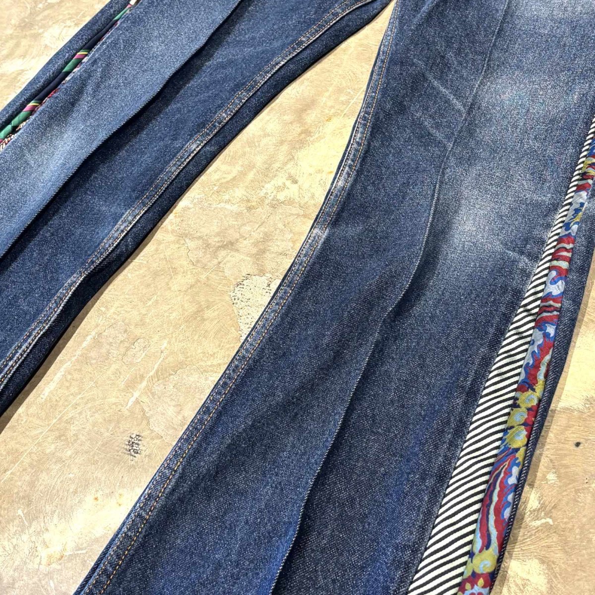 画像6: 【Wiz&Witch】"UNITED" SIDE TIE LINE DENIM PANTS / W32 (6)