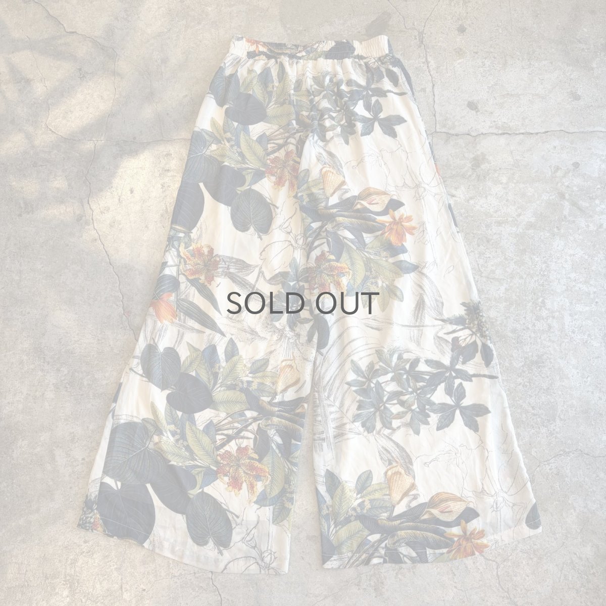 画像2: BOTANICAL ALL OVER PATTERN WIDE PANTS / W27~W34 (2)