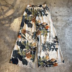 画像2: BOTANICAL ALL OVER PATTERN WIDE PANTS / W27~W34 (2)