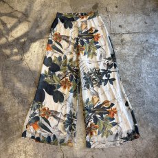画像1: BOTANICAL ALL OVER PATTERN WIDE PANTS / W27~W34 (1)