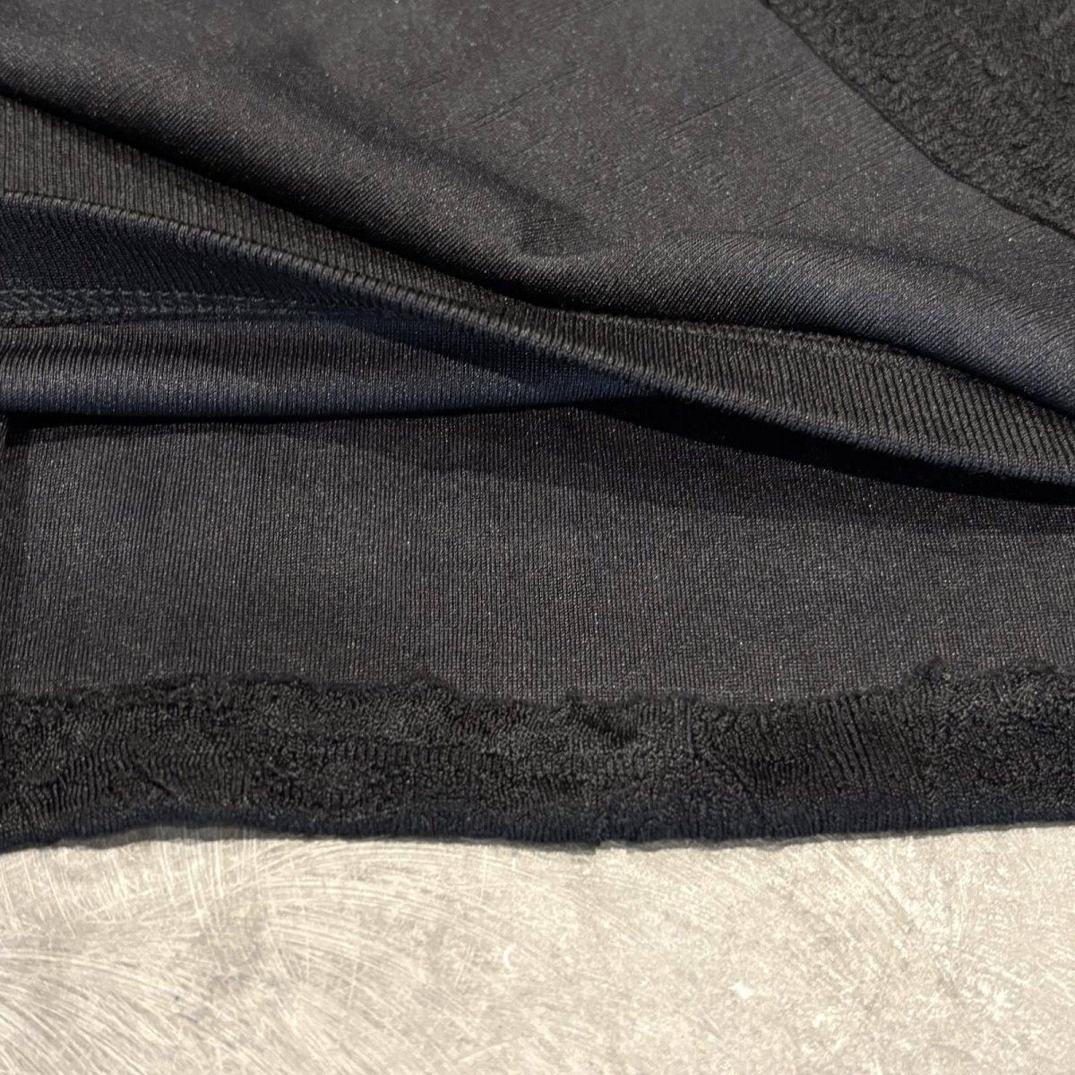 画像8: BLACK LACE PATTERN LAYERED L/S TOPS / Mens L (8)