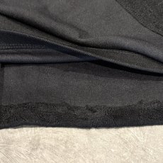 画像8: BLACK LACE PATTERN LAYERED L/S TOPS / Mens L (8)