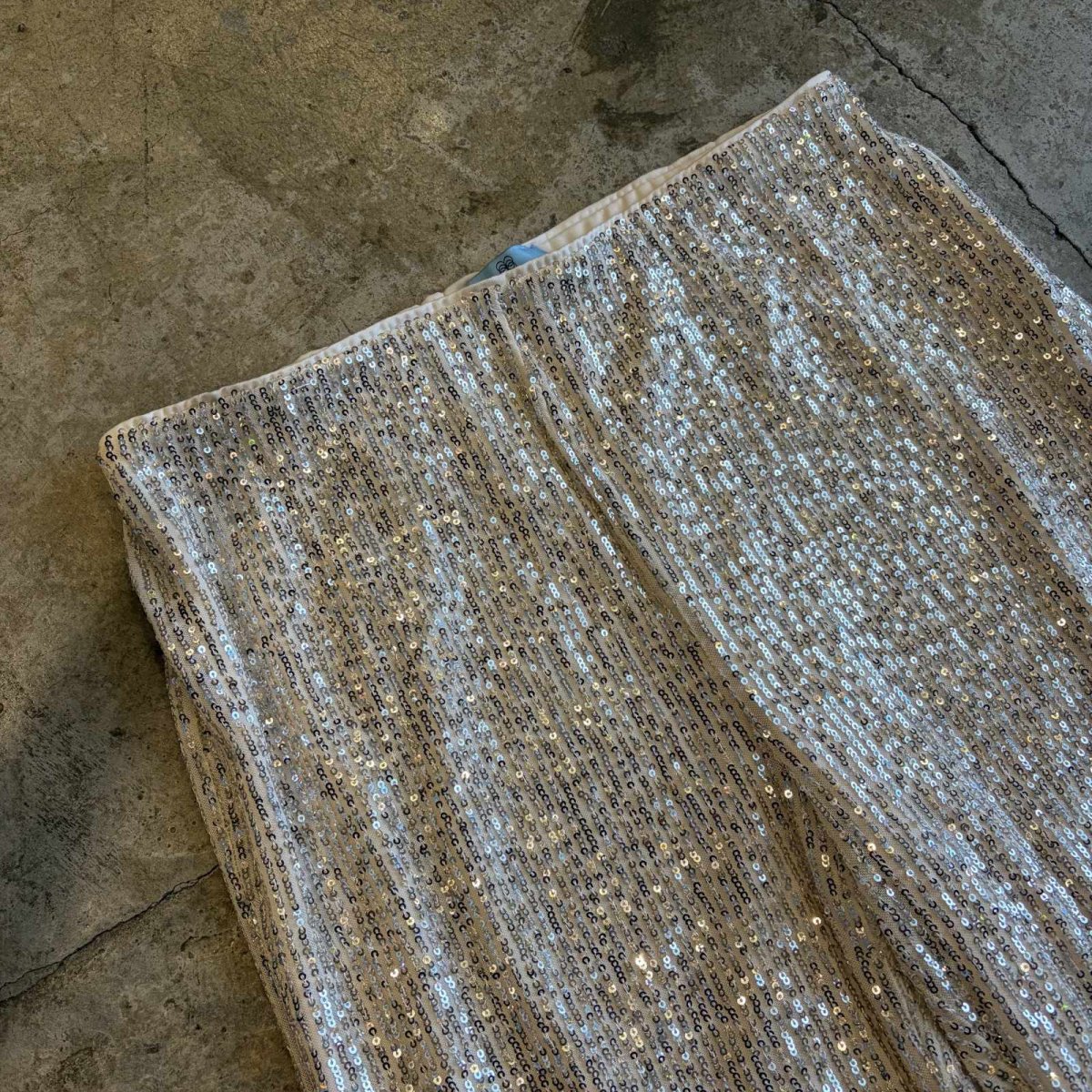 画像3: SEQUINS SILVER GLITTER DESIGN PANTS / W29~W42 (3)