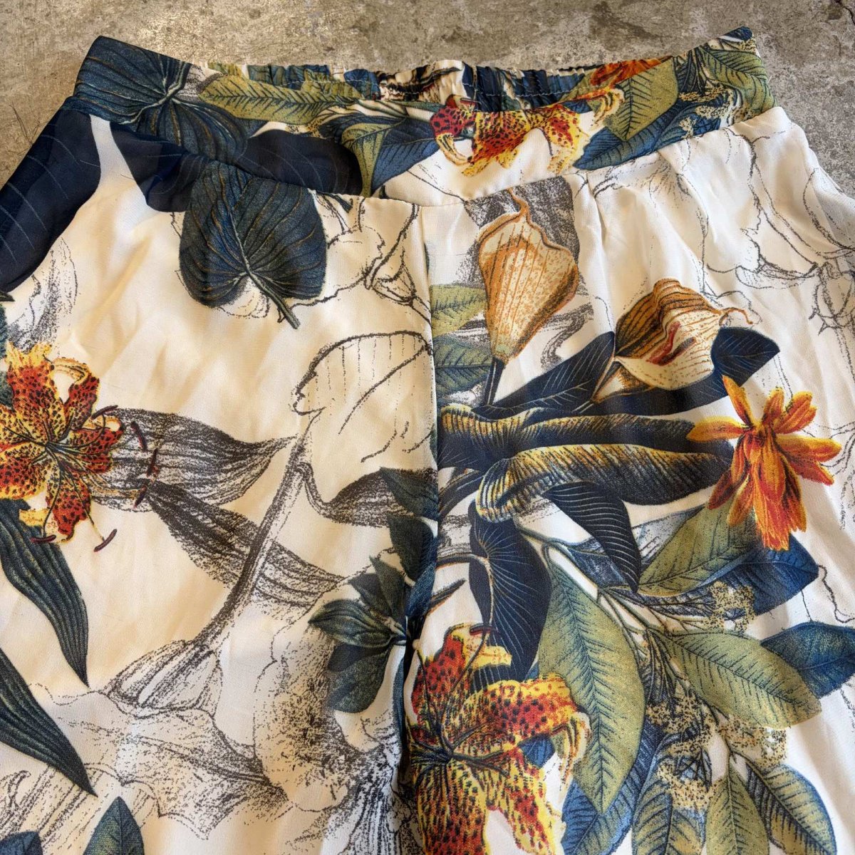 画像6: BOTANICAL ALL OVER PATTERN WIDE PANTS / W27~W34 (6)