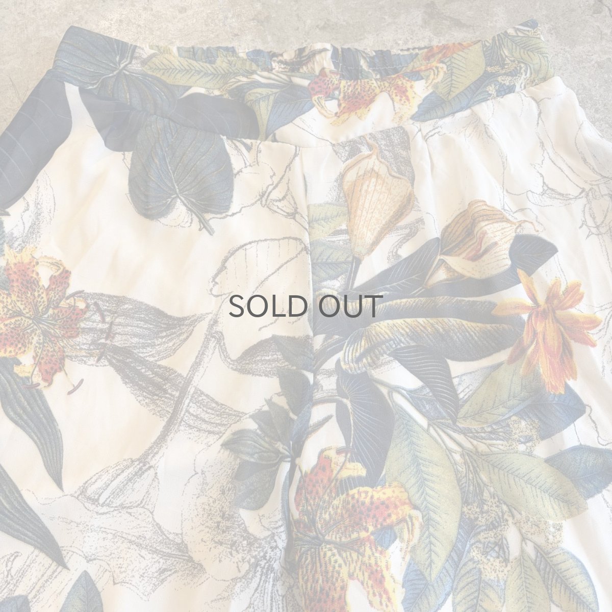 画像6: BOTANICAL ALL OVER PATTERN WIDE PANTS / W27~W34 (6)