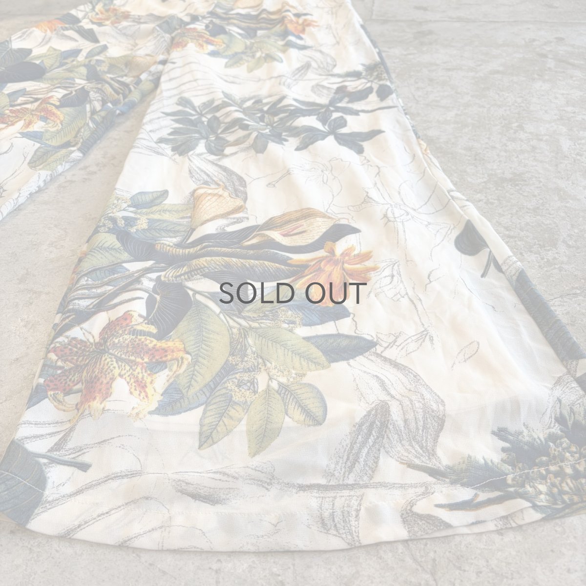 画像5: BOTANICAL ALL OVER PATTERN WIDE PANTS / W27~W34 (5)