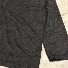 画像6: BLACK LACE PATTERN LAYERED L/S TOPS / Mens L (6)