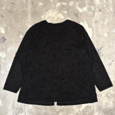 画像2: BLACK LACE PATTERN LAYERED L/S TOPS / Mens L (2)