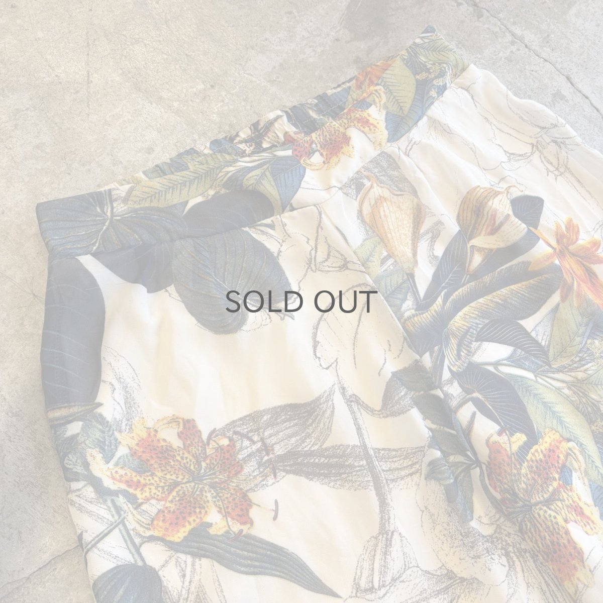 画像3: BOTANICAL ALL OVER PATTERN WIDE PANTS / W27~W34 (3)
