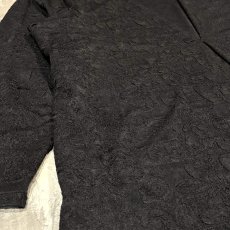 画像5: BLACK LACE PATTERN LAYERED L/S TOPS / Mens L (5)