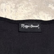 画像10: BLACK LACE PATTERN LAYERED L/S TOPS / Mens L (10)