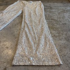 画像5: SEQUINS SILVER GLITTER DESIGN PANTS / W29~W42 (5)