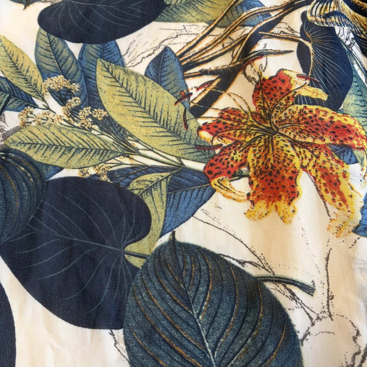 画像4: BOTANICAL ALL OVER PATTERN WIDE PANTS / W27~W34 (4)