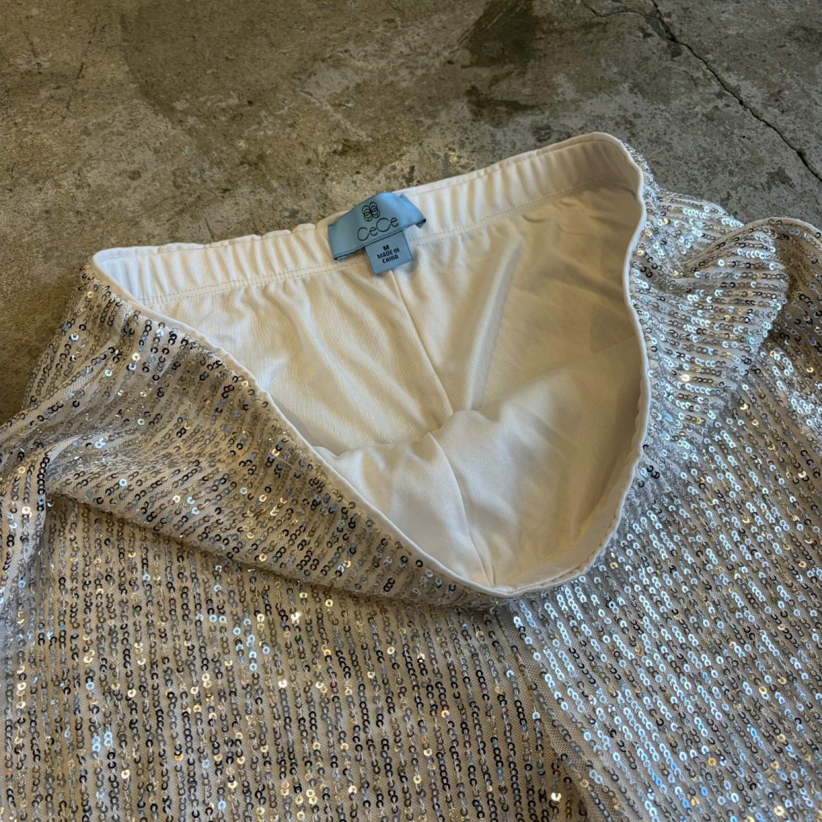 画像7: SEQUINS SILVER GLITTER DESIGN PANTS / W29~W42 (7)