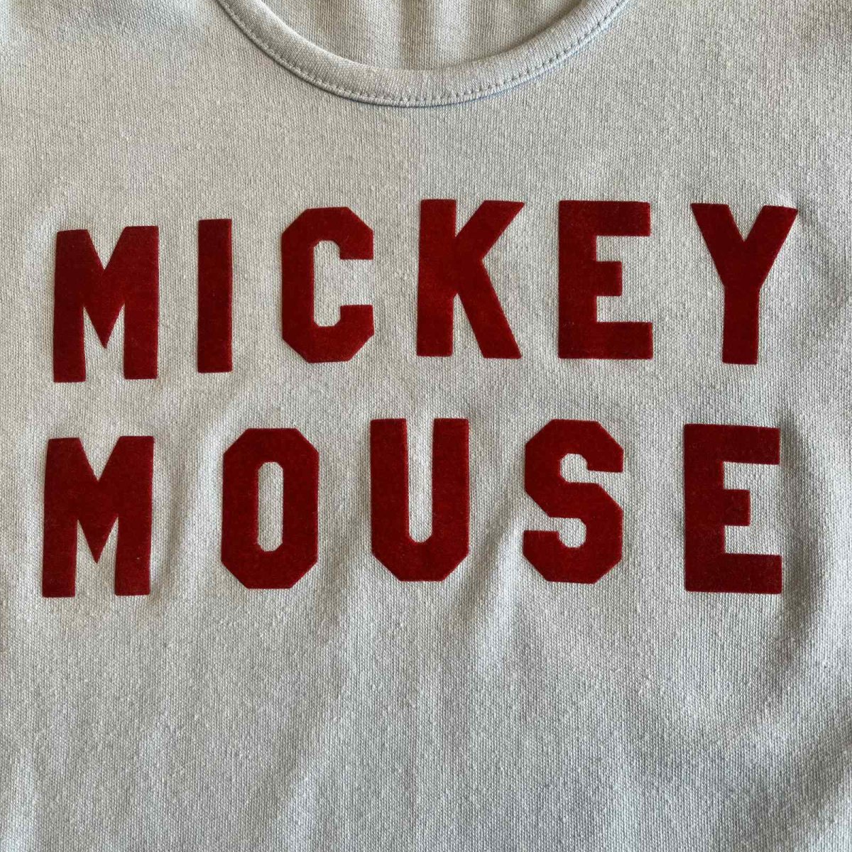 画像11: 70's "MICKEY MOUSE" FLOCKY EMBROIDERY DESIGN COLOR S/S TEE / Ladies M(L)  (11)