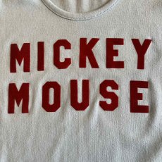 画像11: 70's "MICKEY MOUSE" FLOCKY EMBROIDERY DESIGN COLOR S/S TEE / Ladies M(L)  (11)