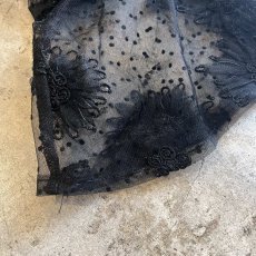 画像3:  FLORAL×DOT LACE WEIST DESIGN SHORT SHEER CARDIGAN / Ladies M(ML) (3)