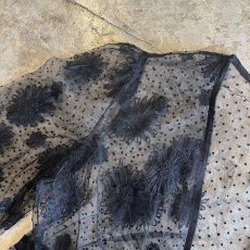 画像8:  FLORAL×DOT LACE WEIST DESIGN SHORT SHEER CARDIGAN / Ladies M(ML) (8)