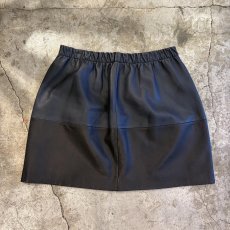 画像2: REAL LAMB LEATHER MINI DESIGN SKIRT / W29~W39 (2)