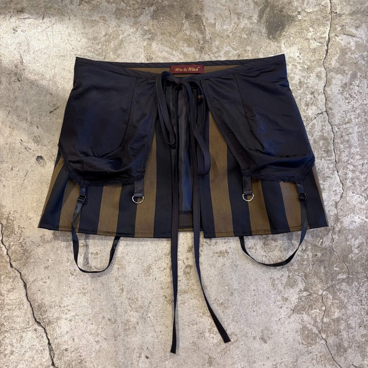画像1: 【Wiz&Witch】"UNITED" VINTAGE MIX WRAP SKIRT / FREE (1)