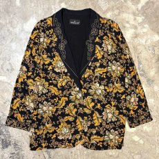 画像1: BOTANICAL GRAPHIC RAPEL EMBROIDERY JACKET / Mens L (1)
