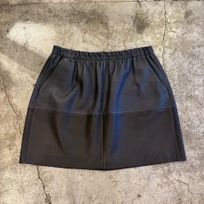 画像1: REAL LAMB LEATHER MINI DESIGN SKIRT / W29~W39 (1)