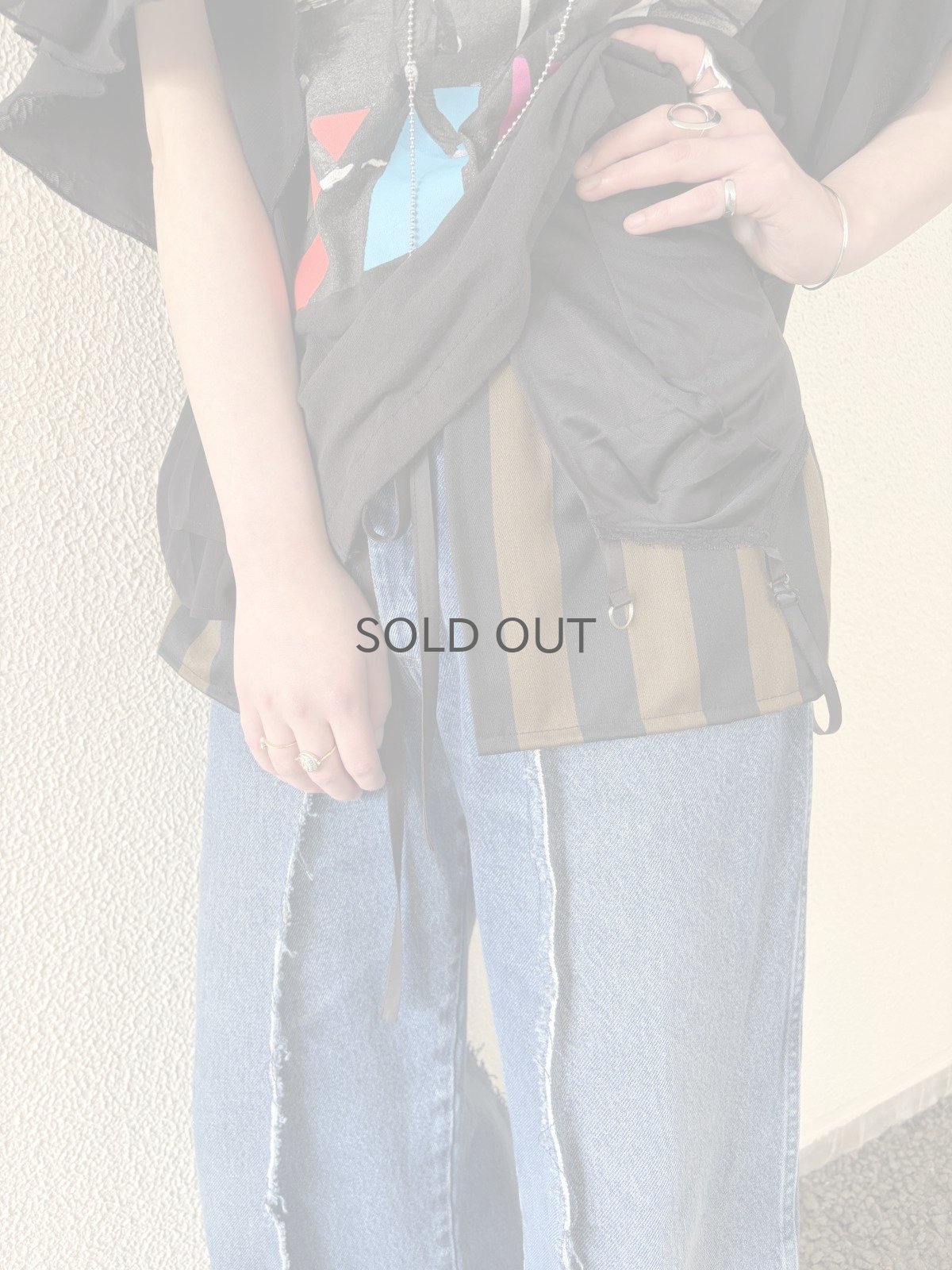 画像11: 【Wiz&Witch】"UNITED" VINTAGE MIX WRAP SKIRT / FREE (11)