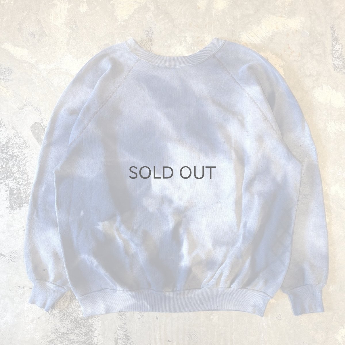 画像2: 80's BLEACHED CRASH DAMAGE RAGLAN SLEEVE SWEAT / Mens L (2)
