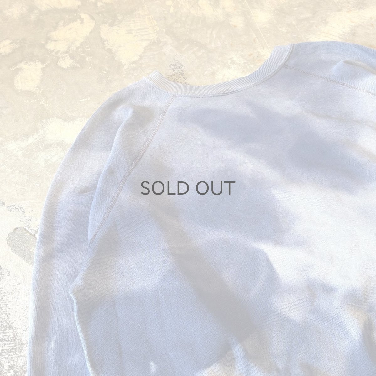 画像9: 80's BLEACHED CRASH DAMAGE RAGLAN SLEEVE SWEAT / Mens L (9)