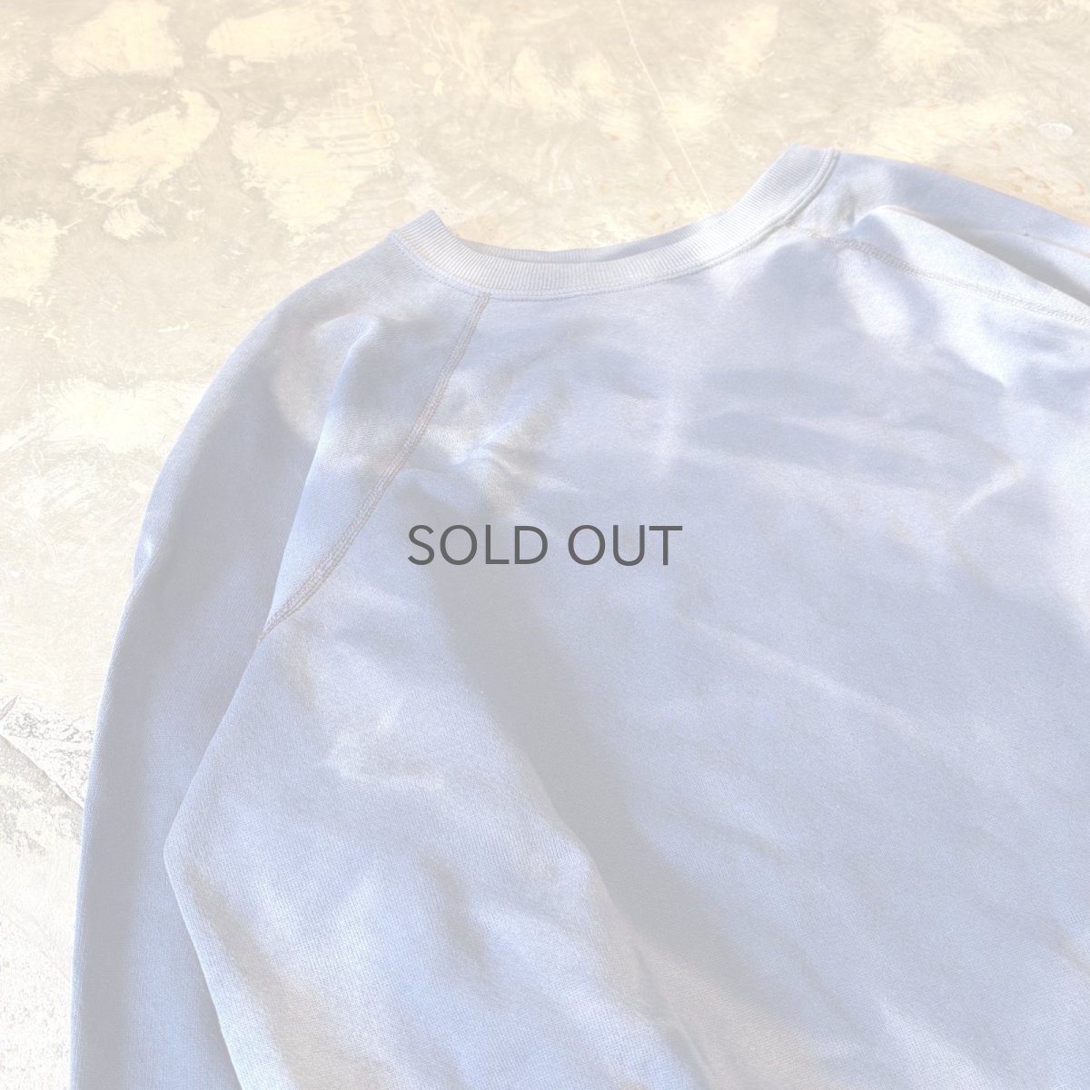 画像3: 80's BLEACHED CRASH DAMAGE RAGLAN SLEEVE SWEAT / Mens L (3)