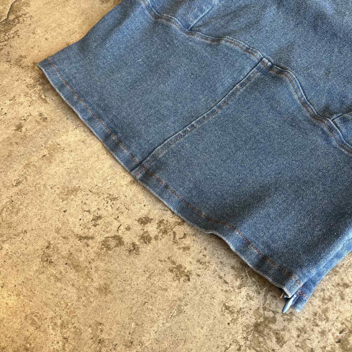 画像4: BLUE DENIM ONE SHOULDER DESIGN N/S TOPS / Ladies M(L) (4)