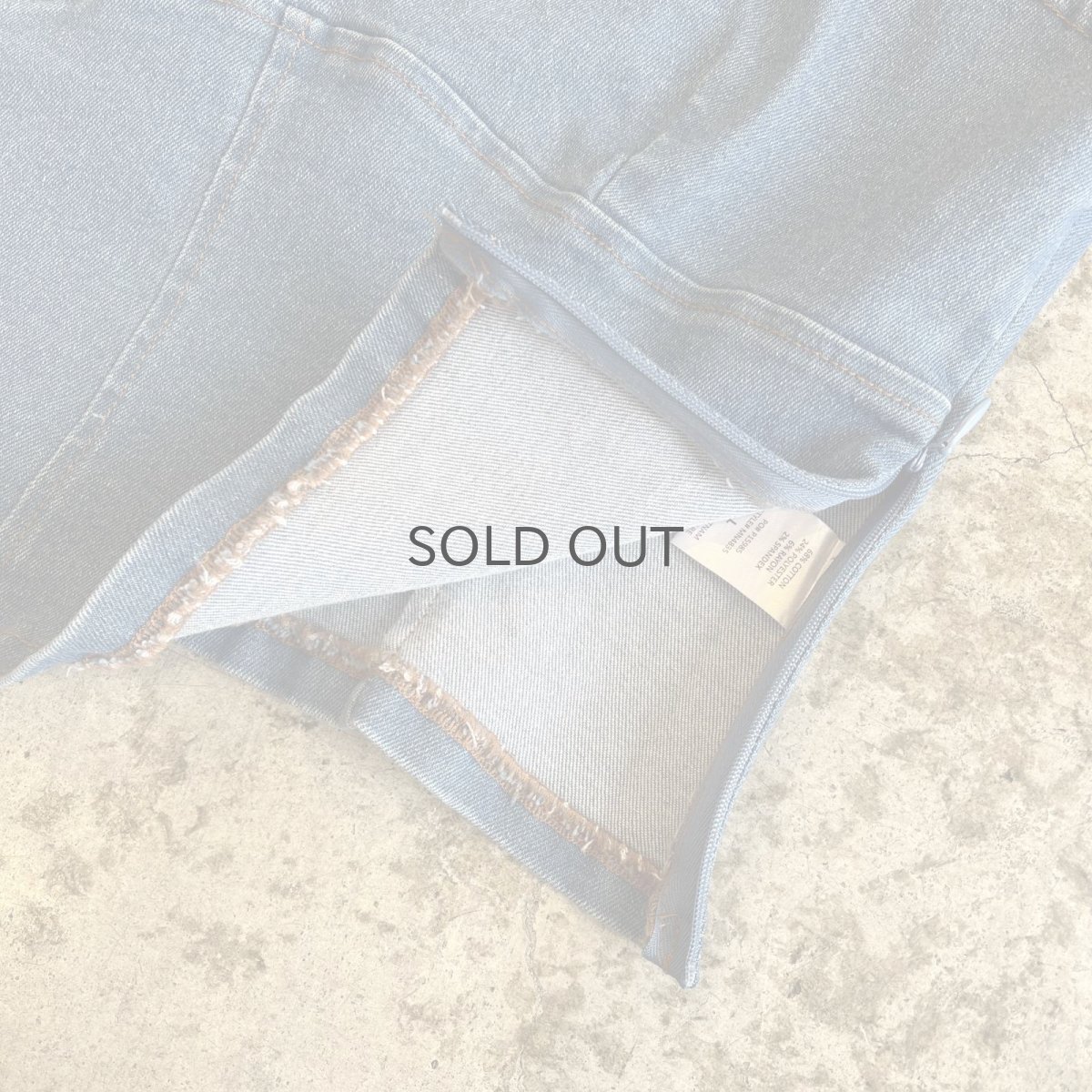 画像5: BLUE DENIM ONE SHOULDER DESIGN N/S TOPS / Ladies M(L) (5)