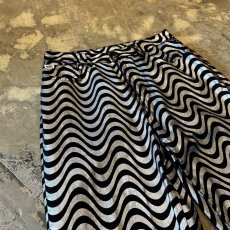 画像3: ALL OVER BICOLOR WAVE PATTERN STRAIGHT PANTS / W30 (3)