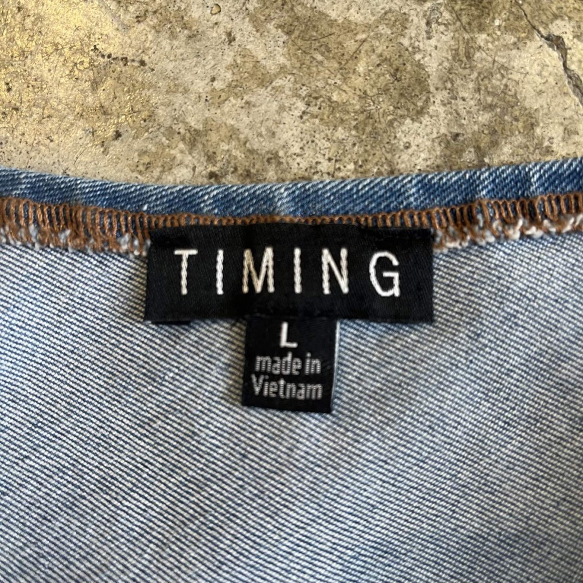 画像10: BLUE DENIM ONE SHOULDER DESIGN N/S TOPS / Ladies M(L) (10)
