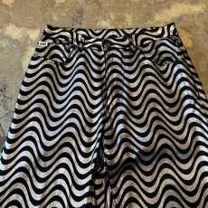 画像10: ALL OVER BICOLOR WAVE PATTERN STRAIGHT PANTS / W30 (10)