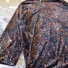 画像5: VELOUR×SHEER ART PATTERN BAND COLLAR L/S SHIRT / Mens L (5)