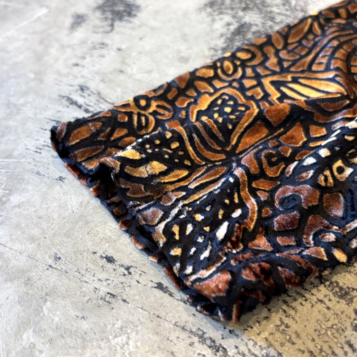 画像7: VELOUR×SHEER ART PATTERN BAND COLLAR L/S SHIRT / Mens L (7)