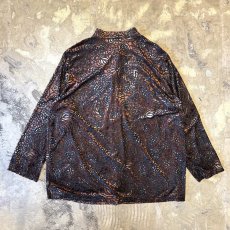 画像2: VELOUR×SHEER ART PATTERN BAND COLLAR L/S SHIRT / Mens L (2)
