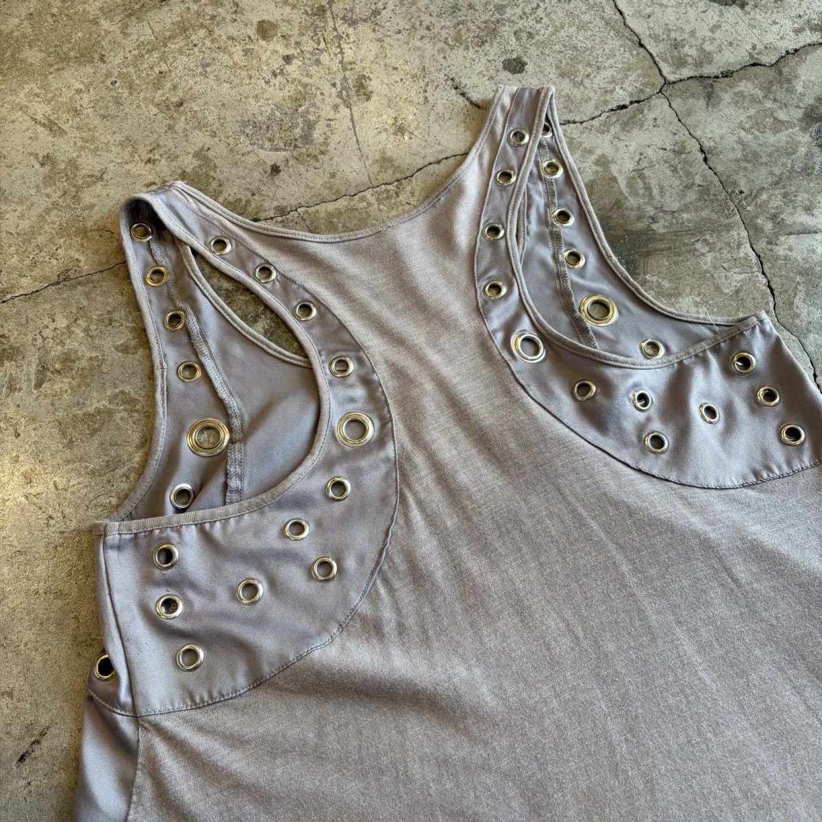 画像6: SIDE GROMMET DESIGN SPORTY N/S TOPS / Ladies S(M) (6)