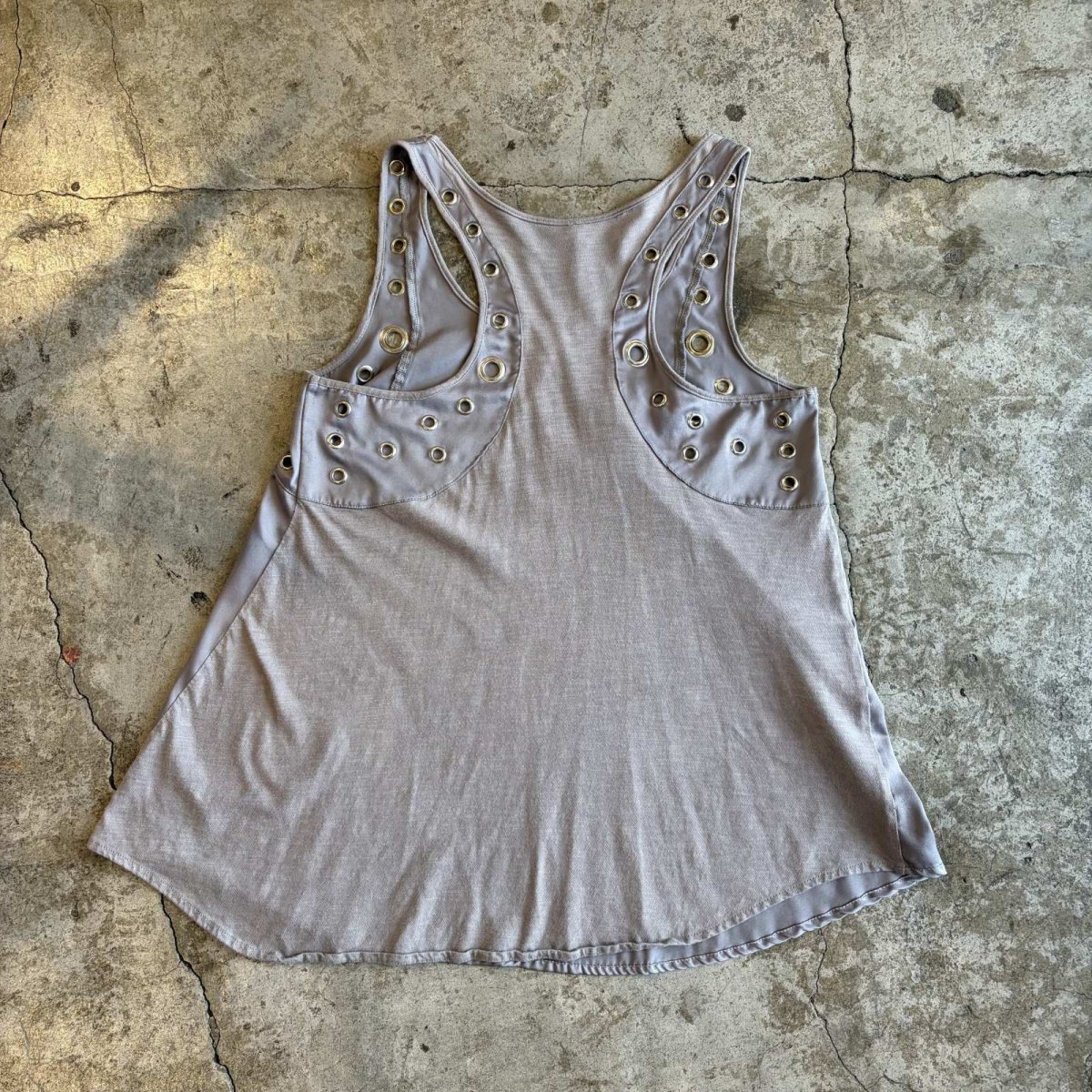 画像2: SIDE GROMMET DESIGN SPORTY N/S TOPS / Ladies S(M) (2)