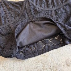 画像6: BLACK COLOR LACE DESIGN BUSTIER / Ladies L(M)  (6)